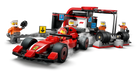 LEGO 60443 F1 Pit Stop & Pit Crew with Ferrari Car