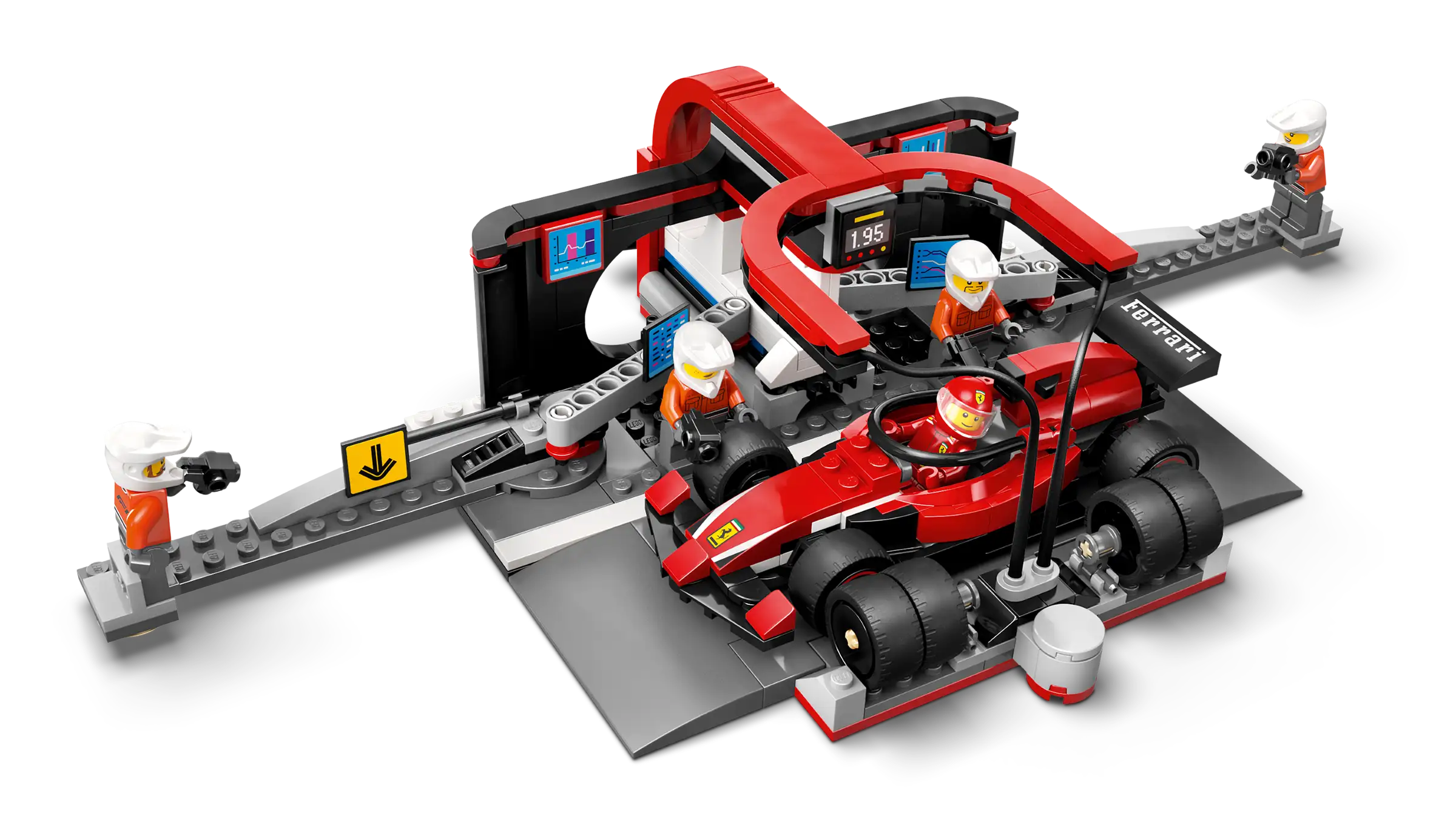 LEGO 60443 F1 Pit Stop & Pit Crew with Ferrari Car