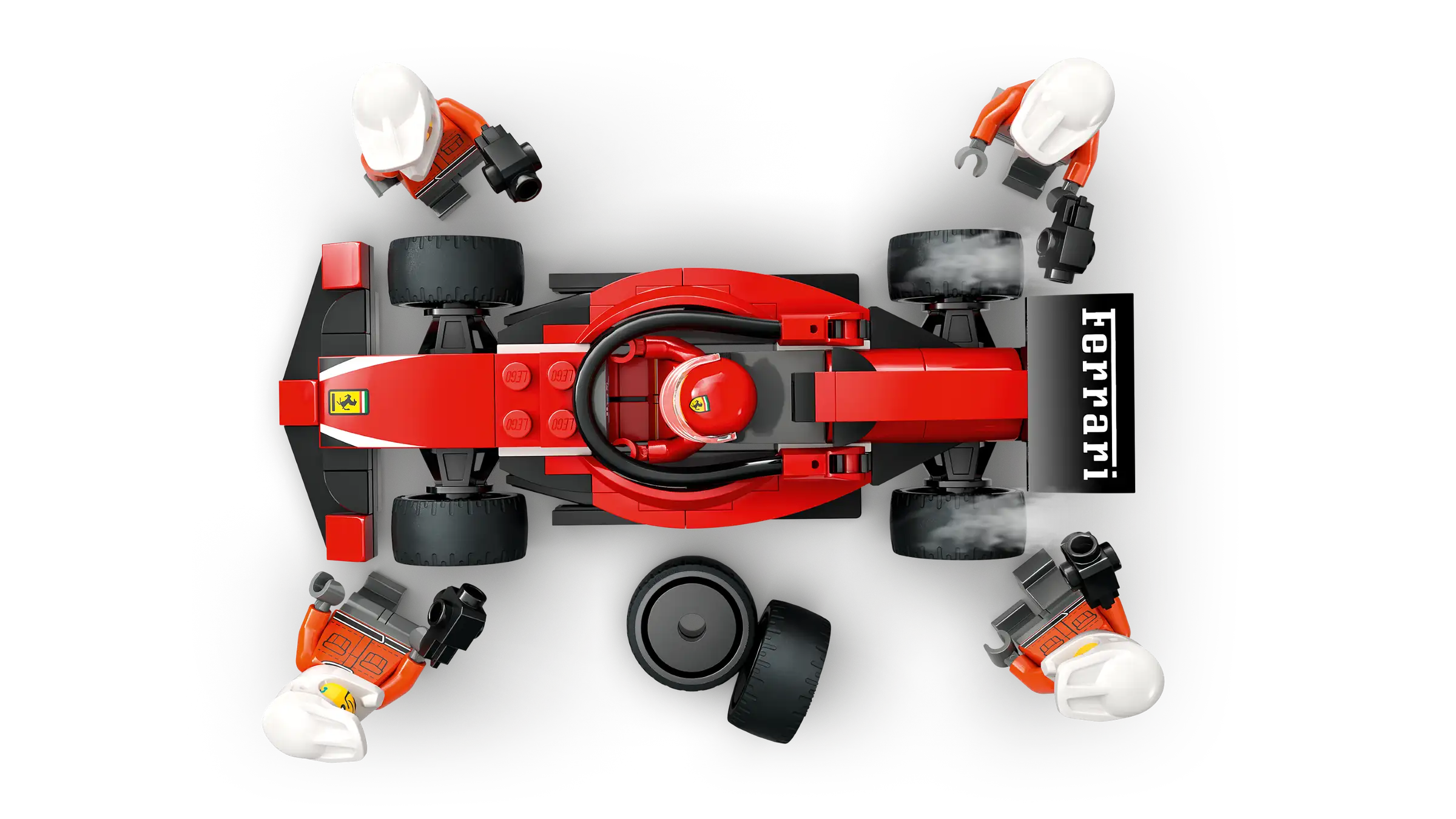 LEGO 60443 F1 Pit Stop & Pit Crew with Ferrari Car