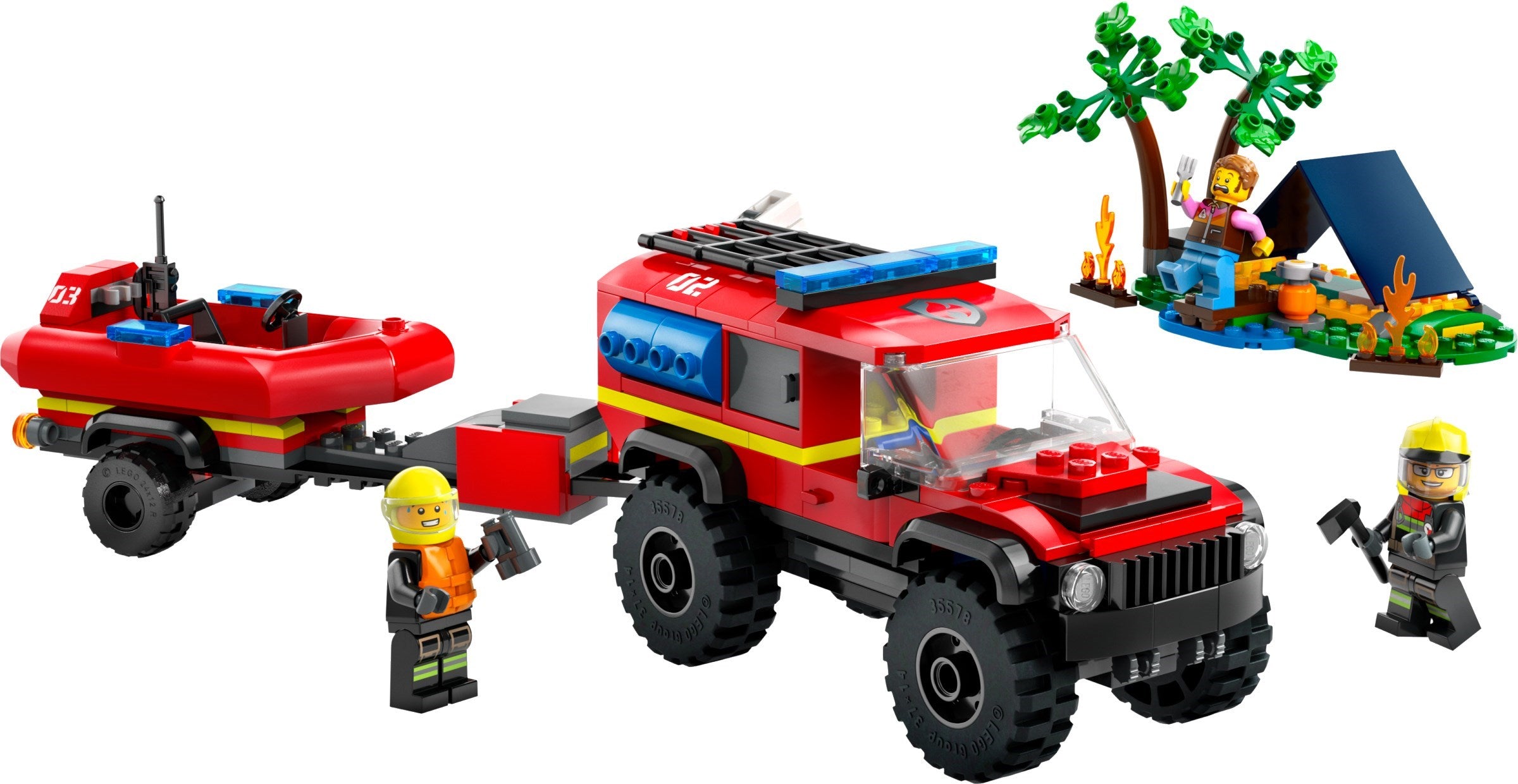 LEGO 60412 4x4 Fire Truck with Rescue Boat