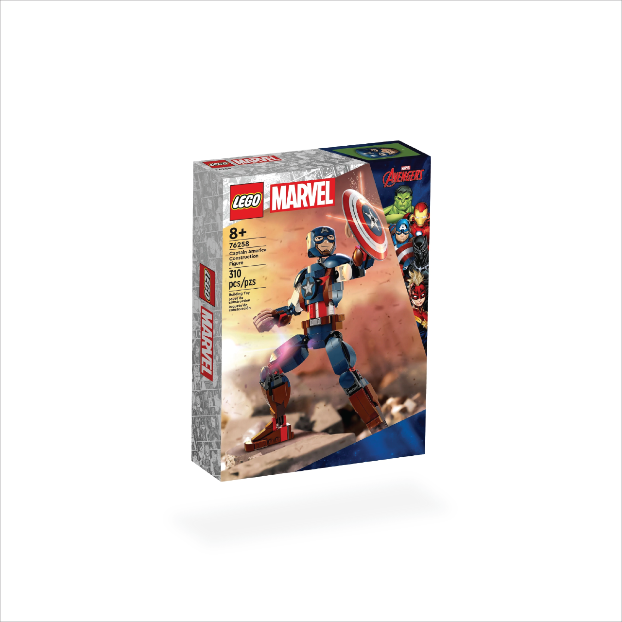 LEGO Super Heroes Marvel Captain America Construction Figure 76258 Building  Set (310 Pieces)