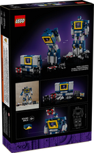 LEGO 10358 Transformers: Soundwave set packaging with robot model illustrations on a black background