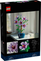 LEGO 10372 Hibiscus set packaging with a floral design on a black background