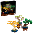LEGO Botanicals set - LEGO 10373 Mini Bonsai Trees with three bonsai trees and packaging on a white background