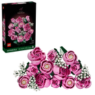 LEGO Botanicals Pink Roses set with packaging on a white background