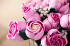 LEGO 10374 Bouquet of Pink Roses flowers with a blurred background