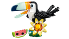 LEGO 31173 Tropical Toucan with a sunflower and watermelon on a white background