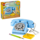 LEGO 31174 Retro Telephone set with blue telephone model and packaging on a white background