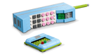 LEGO 31174 Retro Telephone set with blue and green components on a white background
