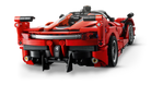 LEGO 42212 Ferrari FXX K Red sports car model made of interlocking bricks on a white background