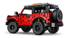 LEGO 42213 Ford Bronco SUV Red off-road vehicle made of interlocking bricks on a white background