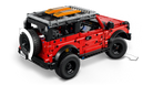 LEGO 42213 Ford Bronco SUV Red toy truck model made of interlocking bricks on a white background