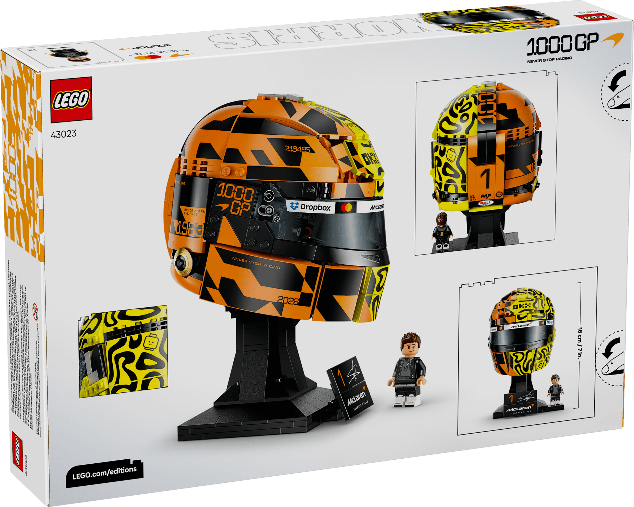 LEGO 43023 McLaren Mastercard F1® Team Lando Norris Helmet