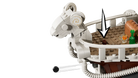 Close-up of a LEGO 75639 The Going Merry Pirate Ship, featuring a white background.