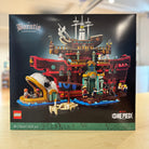 LEGO 75640 The Baratie Floating Restaurant set packaging with detailed ship illustration on a black background