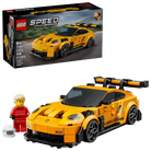 LEGO 77239 Porsche 911 GT3 RS set with packaging and minifigure on a white background