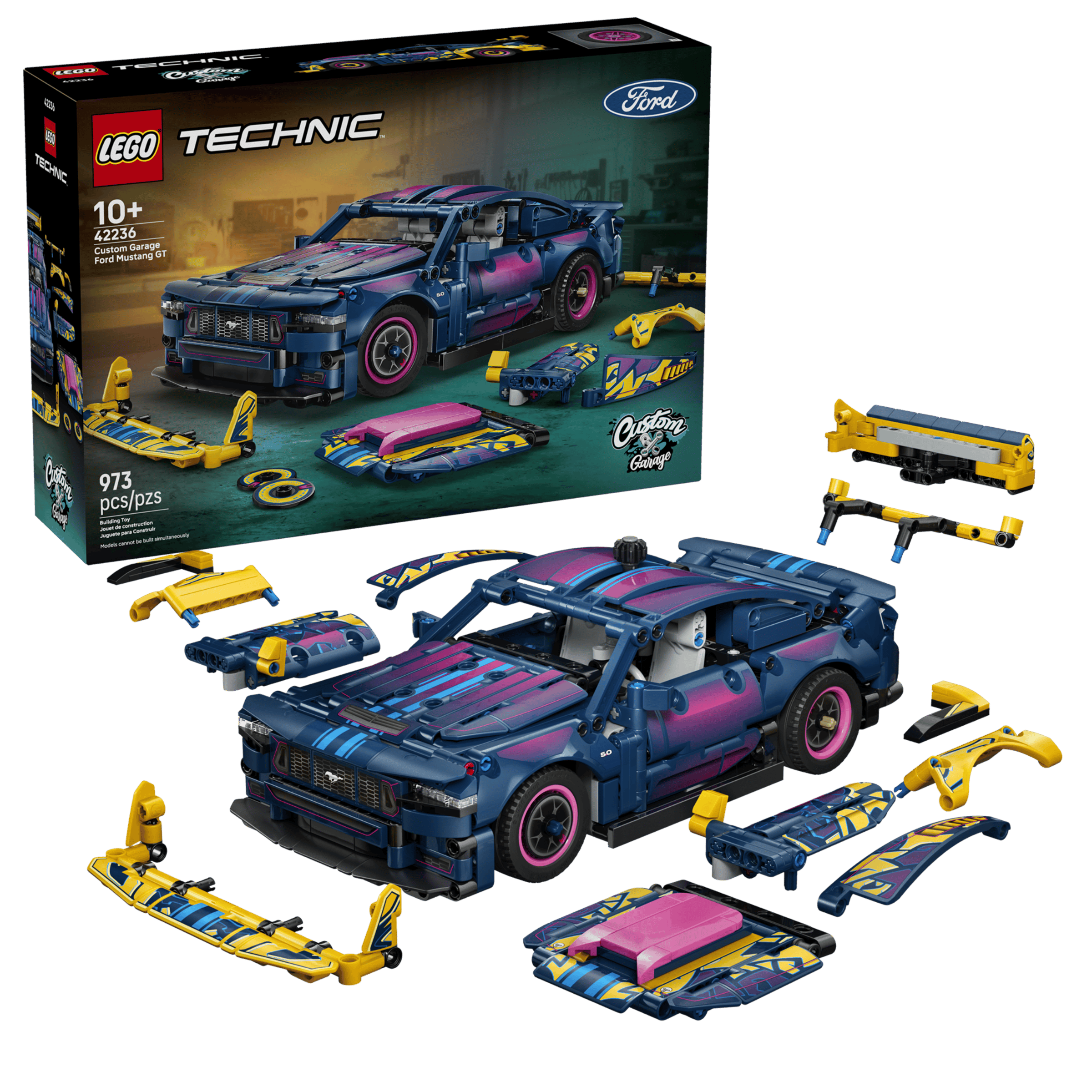 LEGO Technic 42236 Custom Garage Ford Mustang GT Car