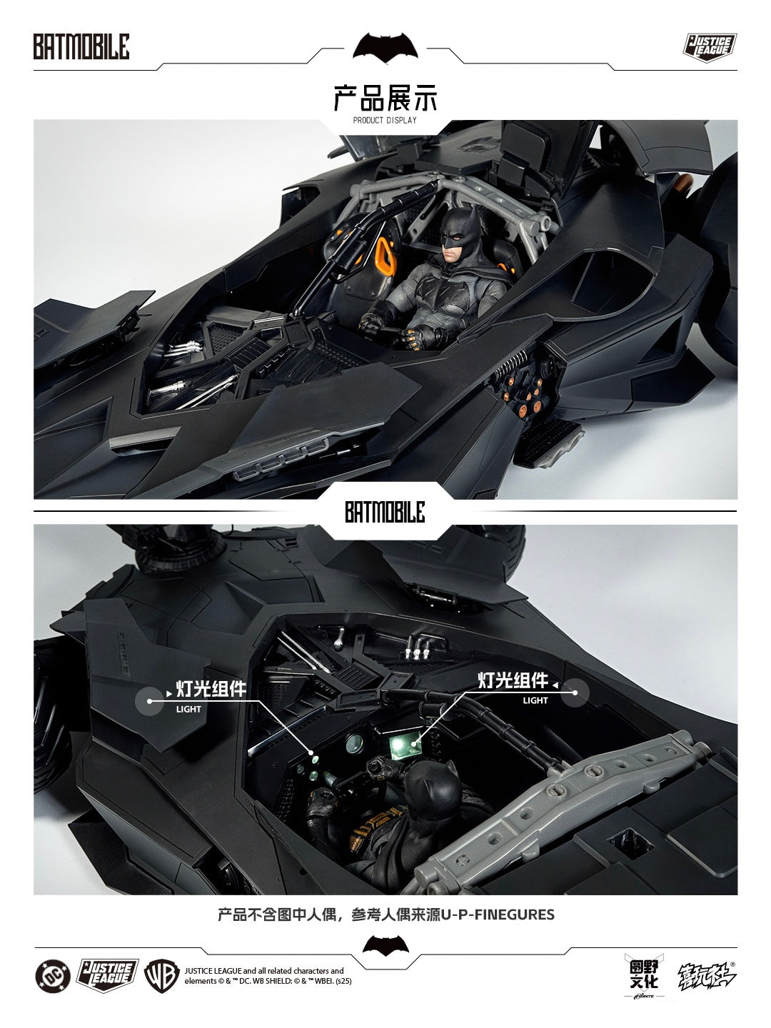 Xi Wan She (喜玩社) 1/12 Batmobile Model Kit (BvS & Justice League)