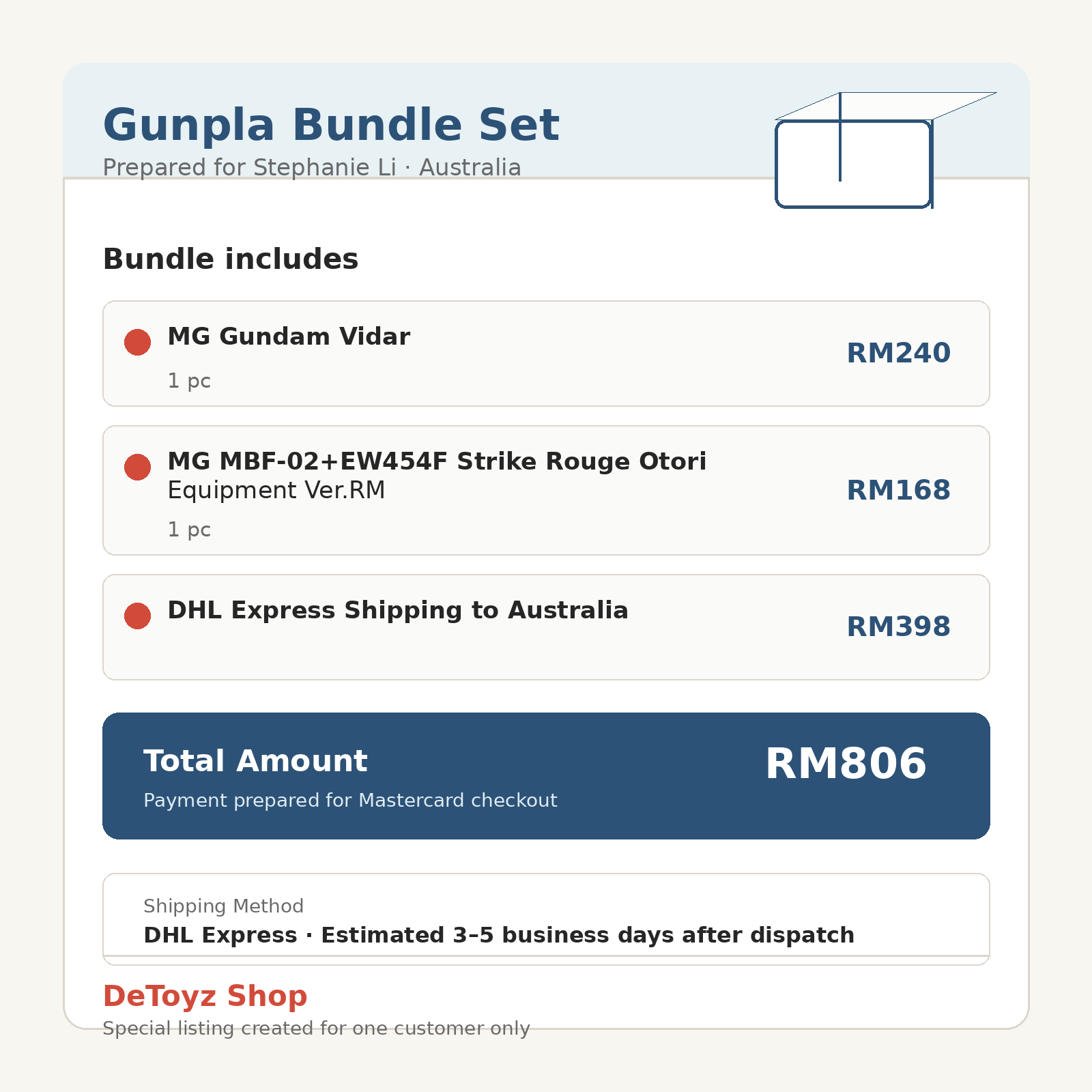 gunpla bundle for Stephanie li