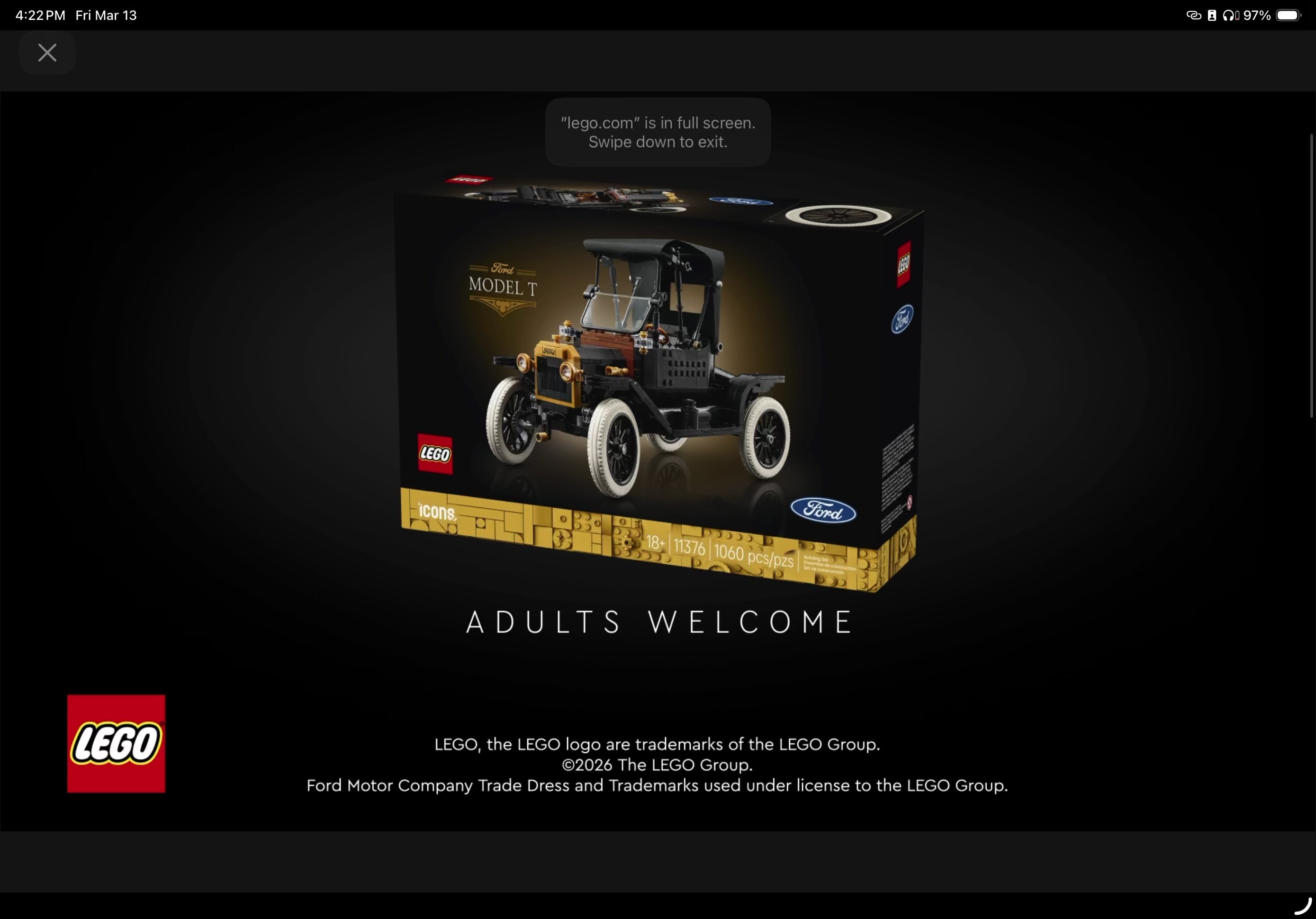 LEGO 11376 Ford Model T