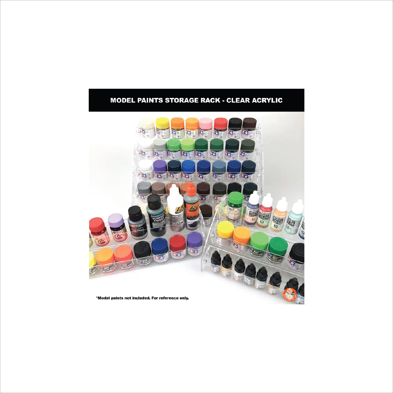 Model Paints Storage Rack - Clear Acrylic β De Toyz Shop