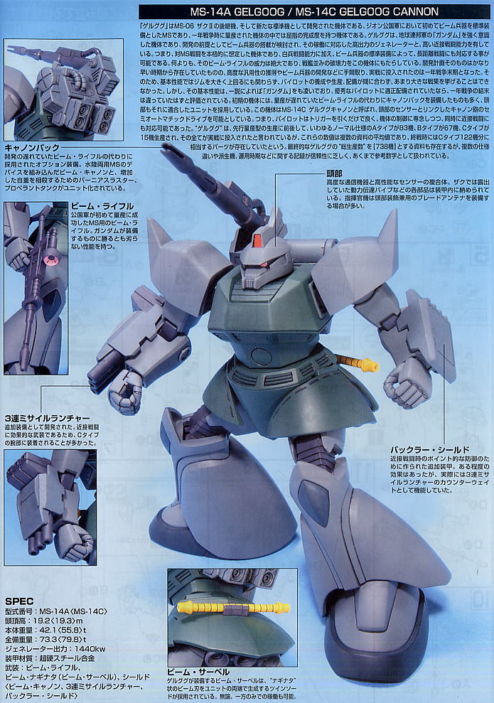 HGUC MS-14A Gelgoog / MS-14C Gelgoog Cannon