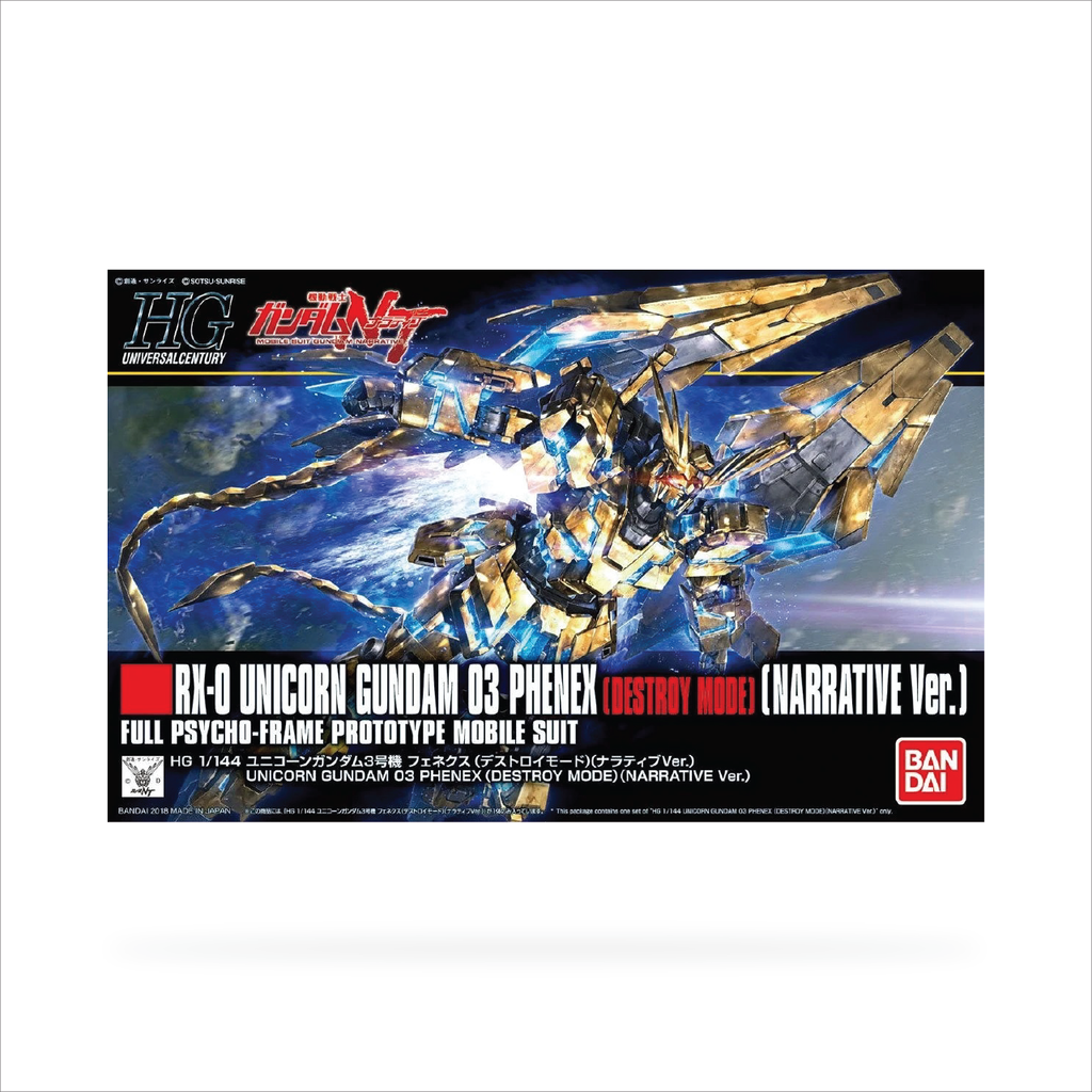 HGUC 1/144 Unicorn Gundam 03 Phenex (Destroy Mode) [Narrative Ver.]