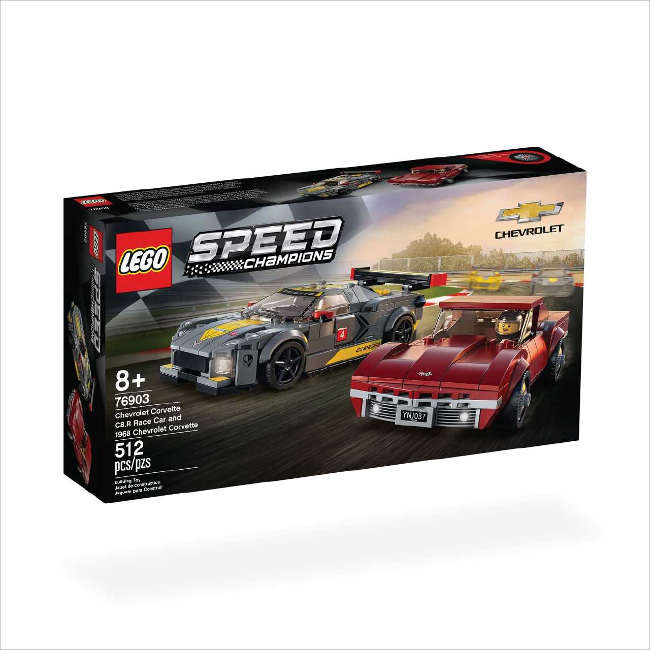 LEGO 76903 Chevrolet Corvette C8.R Race Car and 1968 Chevrolet Corvette