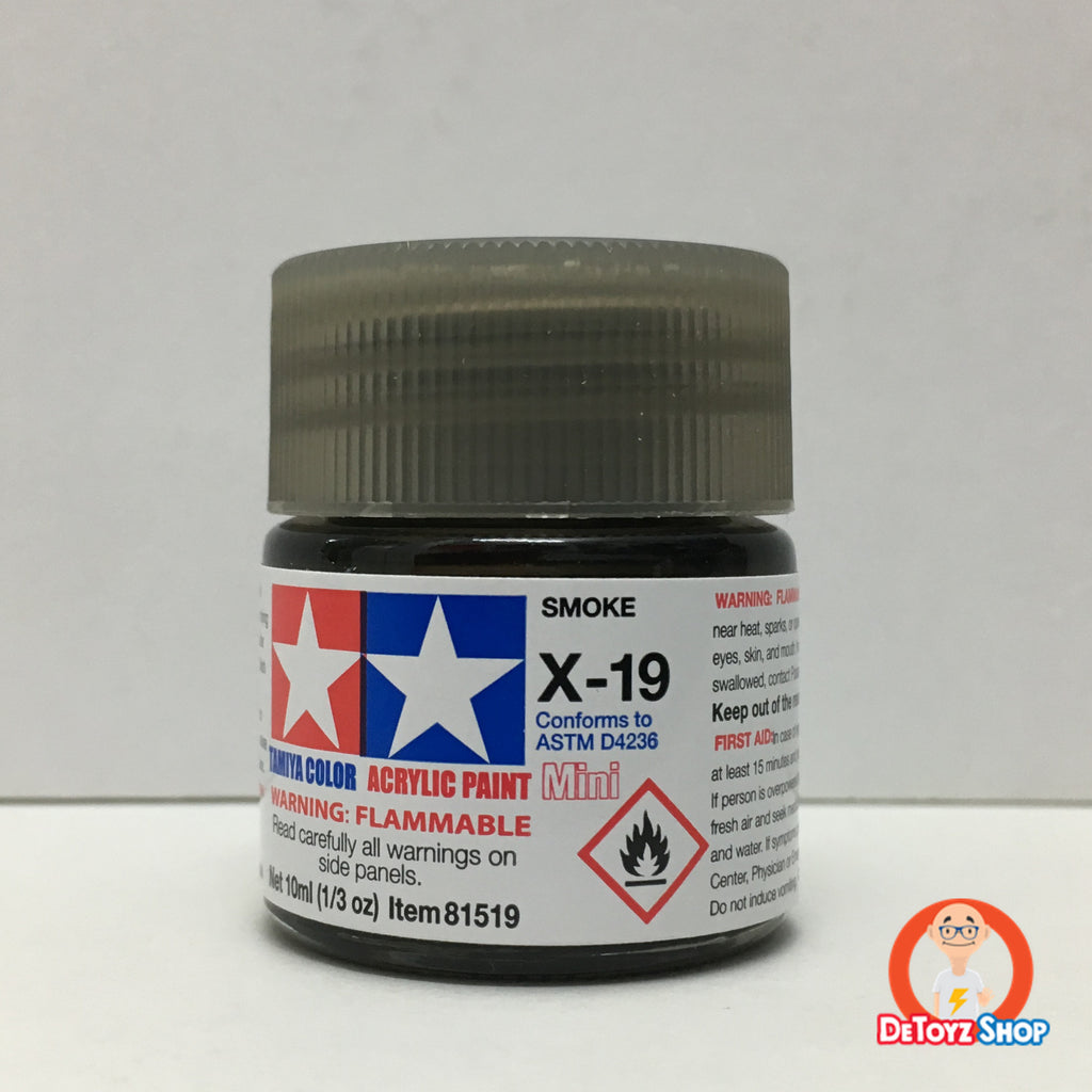 Tamiya Acrylic Color X-19 Smoke Gloss (10ml)